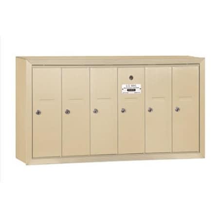 Salsbury Industries Salsbury Industries 3506SSU Vertical Mailbox - 6 Doors - Sandstone - Surface Mounted - USPS Access 3506SSU